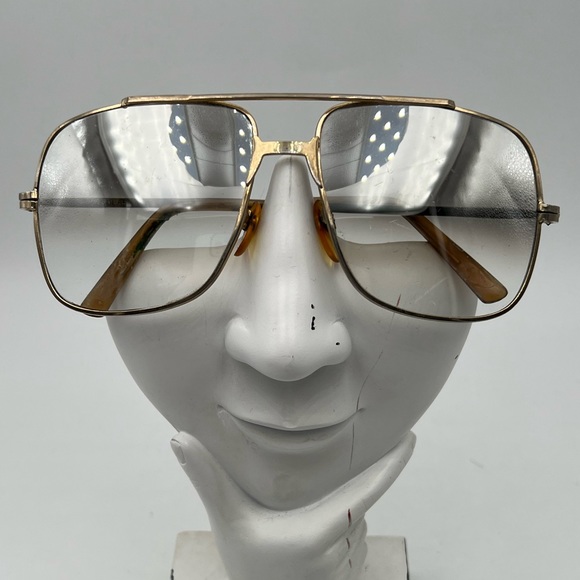 Vintage Solarmate Gold Pilot Sunglasses Frames - Picture 1 of 5